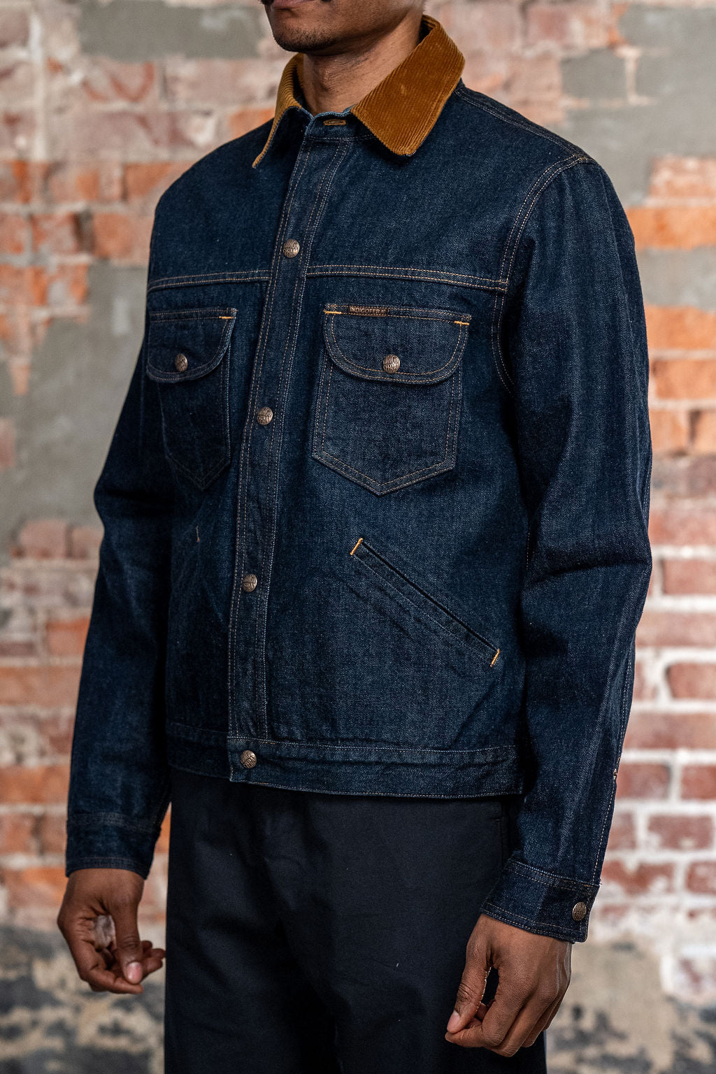 Indigofera Fargo Quarter - Vintage 70s Denim - Model Three Quarter