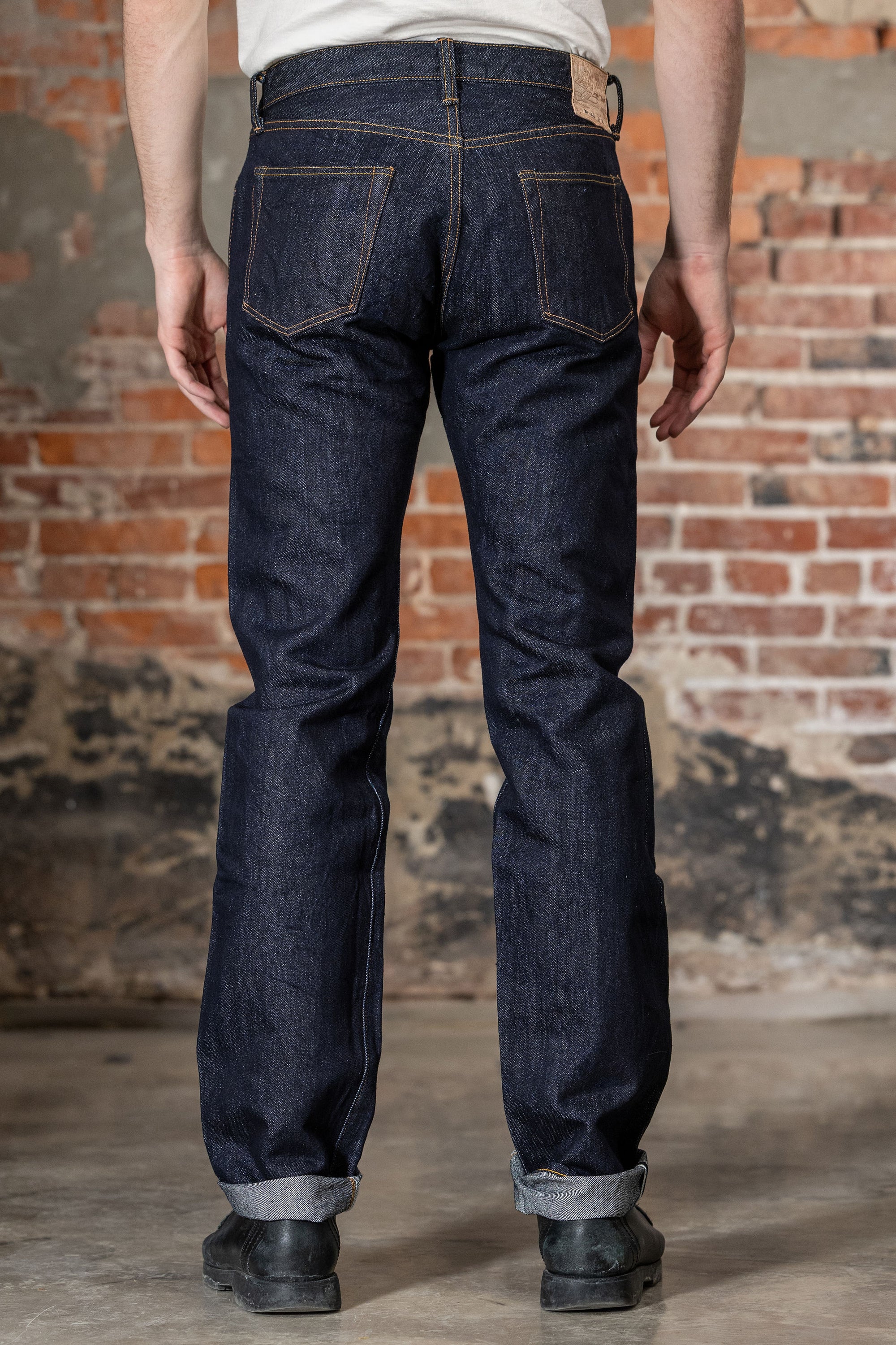 Samurai S0710XX-WASHI Slim Straight Model - 15oz Washi - Back View