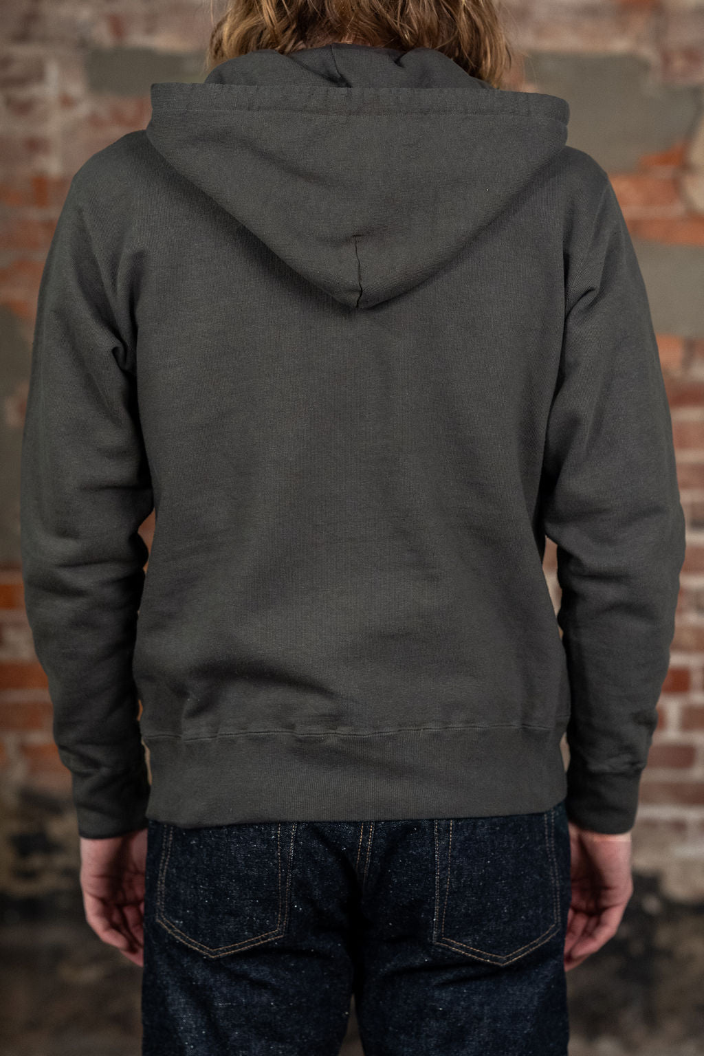 Samurai SWS-SC02 Japanese Cotton Sweat Hoody - Kuromame - Model Back