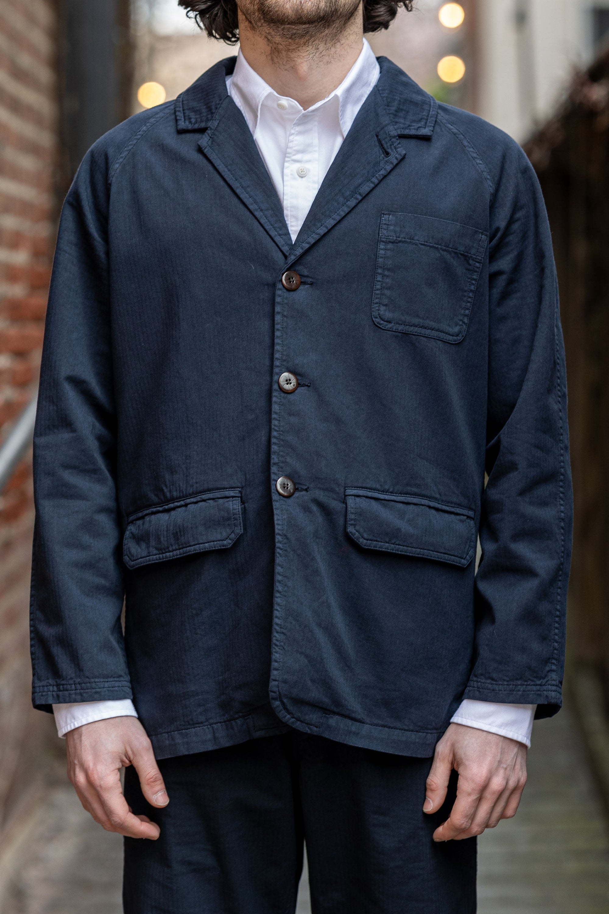 Heimat Textil Artist Blazer Herringbone - Ink