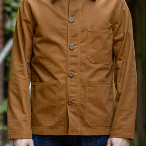 Dehen 1920 Chore Coat - Nicotine. on model front profile