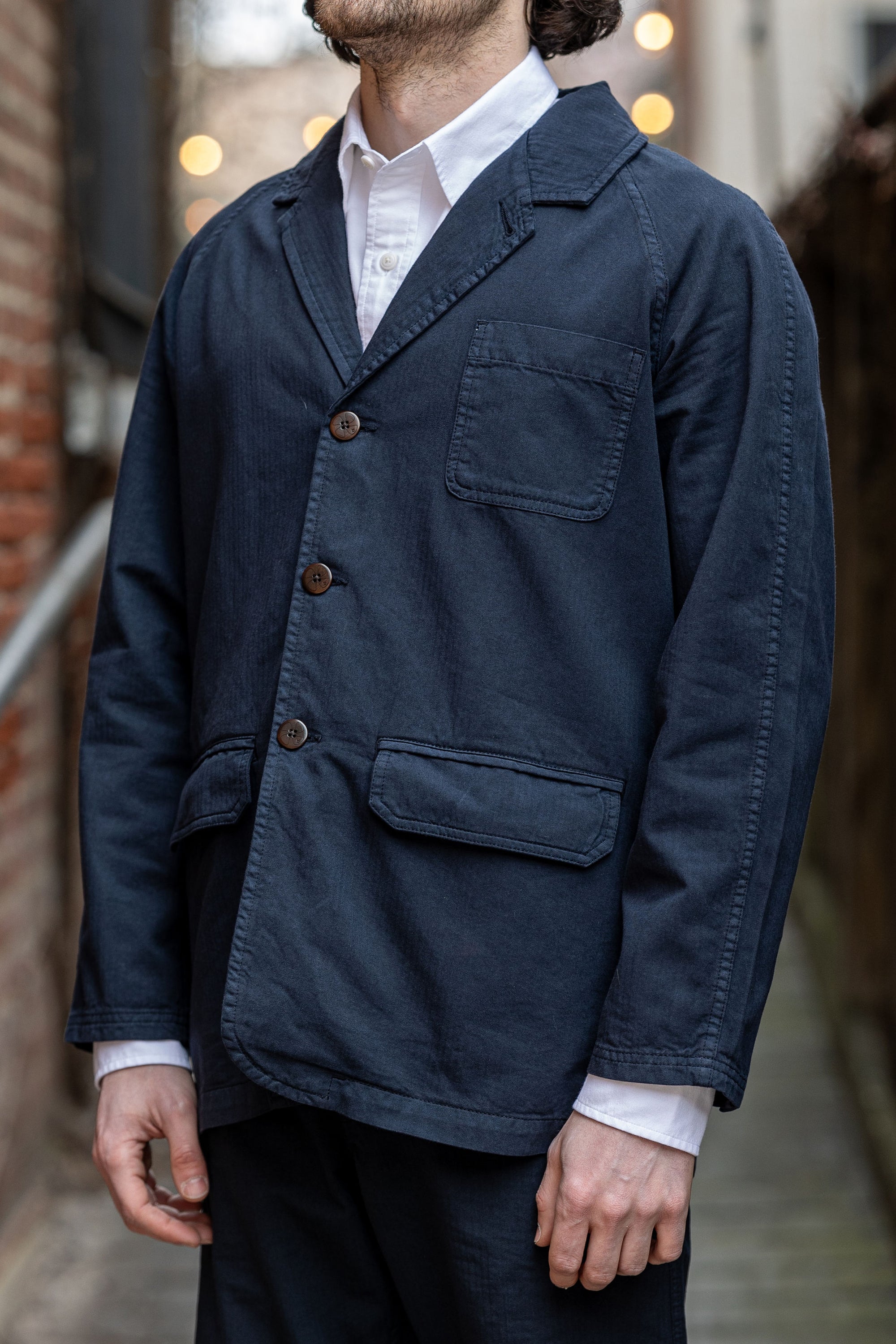 Heimat Textil Artist Blazer Herringbone - Ink