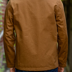 Dehen 1920 Chore Coat - Nicotine. on model back profile