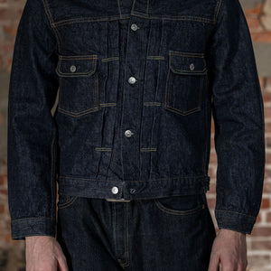 TCB Jeans 50's Type II Jacket - One-Wash. on model front profile
