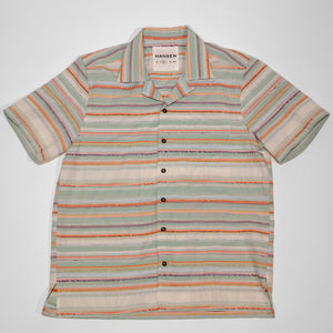 Hansen Garments Caleb Short Sleeve Cabana Shirt - Multicolor - product shot - front facing - white backdrop