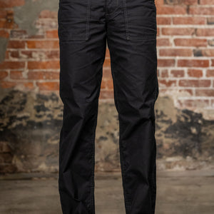 Iron Heart IH-745-BLK 4oz Cotton/Nylon Baker Pants - Black. on model front profile