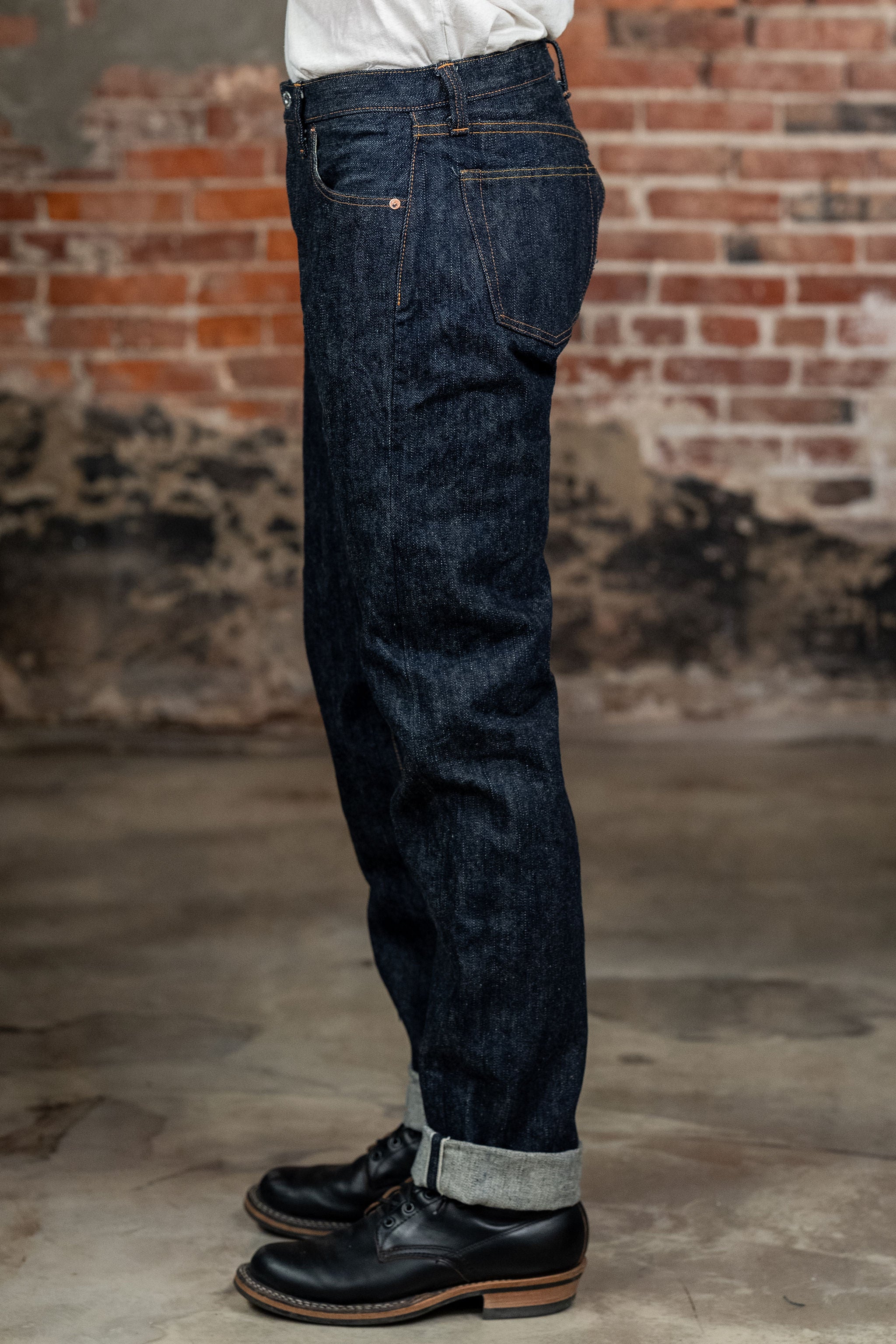 Samurai S710XX19ozII 19oz Kiwami Selvedge Denim - Model Side