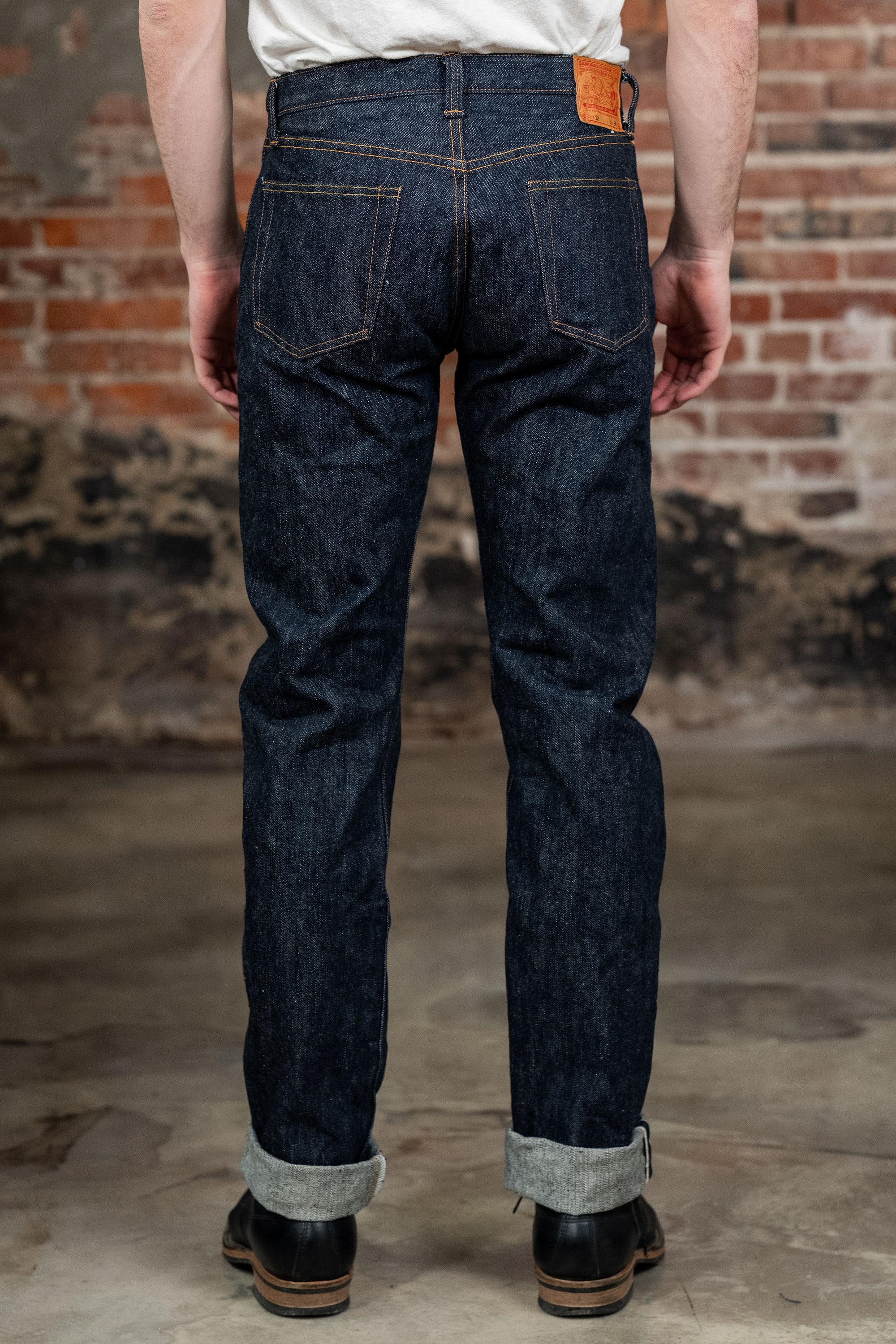 Samurai S710XX19ozII 19oz Kiwami Selvedge Denim - Model Back