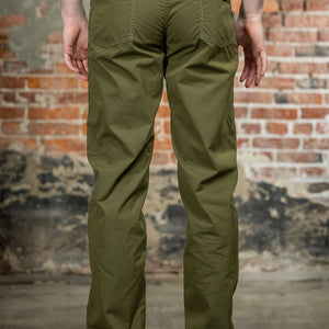 Iron Heart IH-745-ODG 4oz Cotton/Nylon Baker Pants - Olive Drab Green. on model back profile