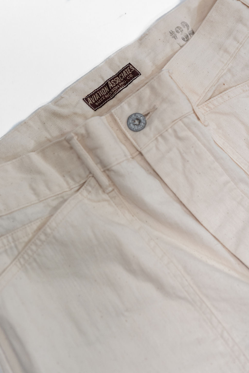 Buzz Rickson's BR42635 White Twill Working Trousers - Off White