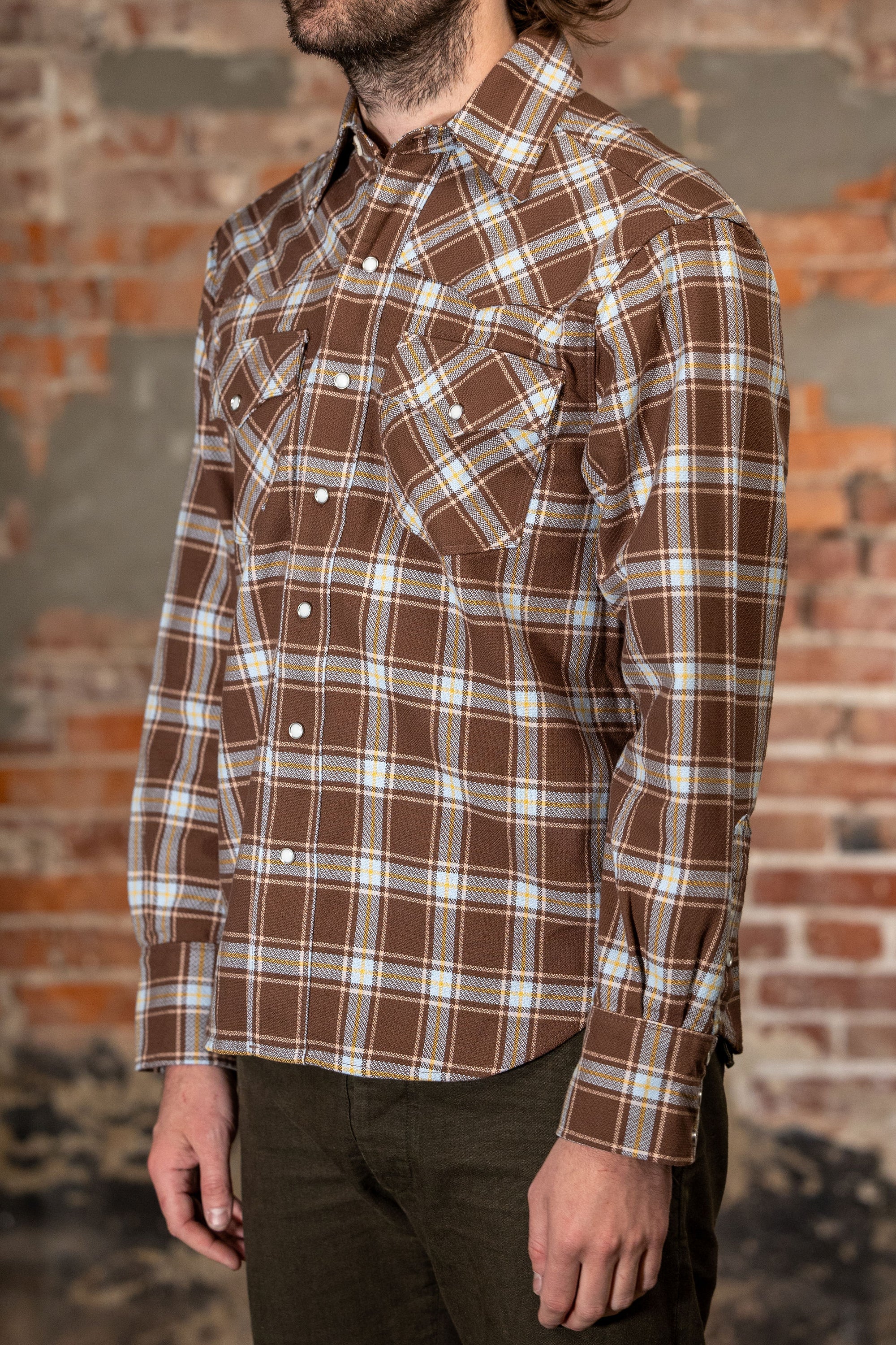 Freenote Cloth Western Scout - Brown Plaid