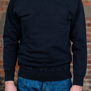 Samurai SIS25-101 Kakishibu Sweatshirt - Indigo - Model Front