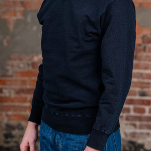 Samurai SIS25-101 Kakishibu Sweatshirt - Indigo - Model Three Quarter View