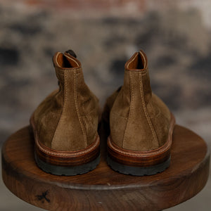 alden mocc toe boots - back view