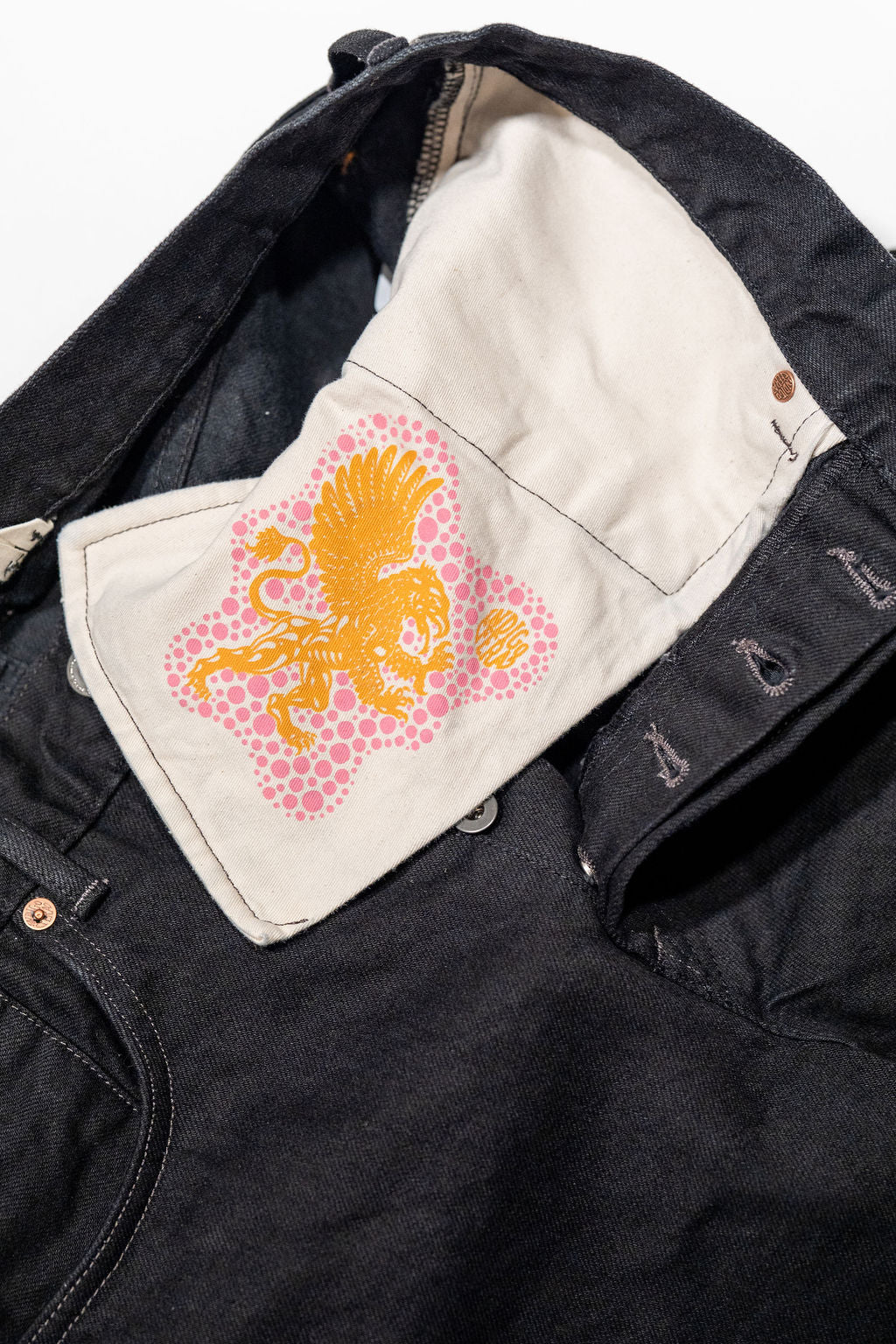 Indigofera Kirk - Gunpowder - pocket bag detail