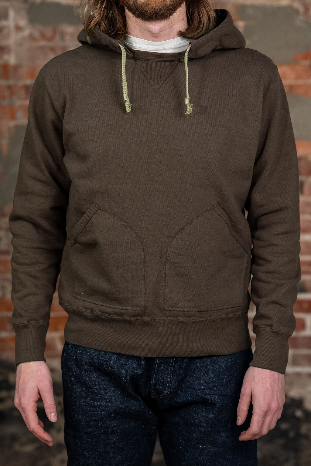 Samurai SWS-SC02 Japanese Cotton Sweat Hoody - Kuri Dark - Model Front