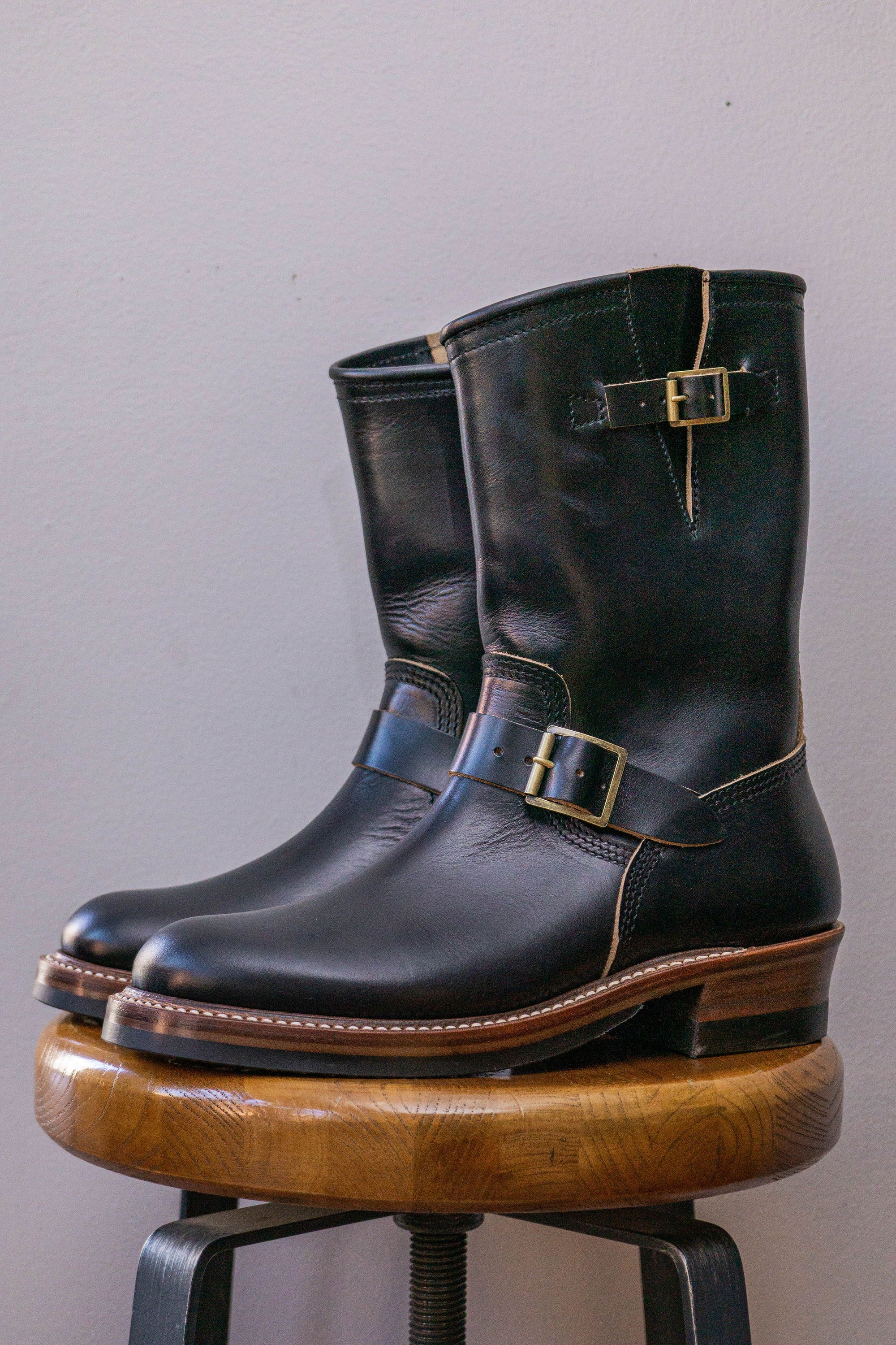 (Pre-Order SS26) John Lofgren Wabash Engineer Boots - Horween CXL Black