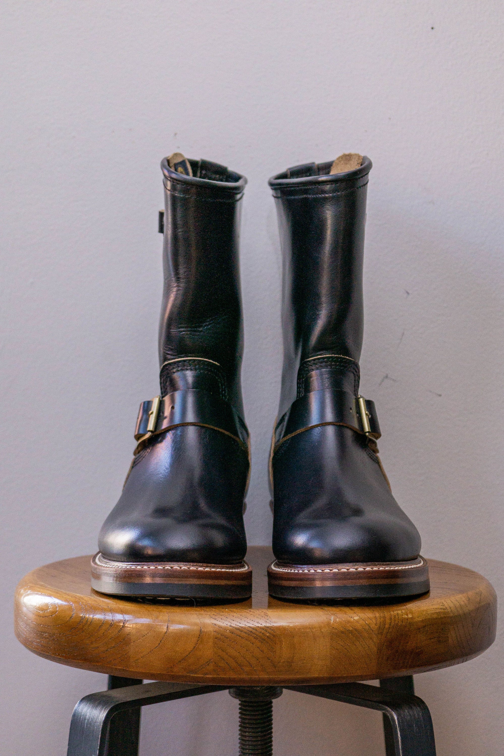 (Pre-Order SS26) John Lofgren Wabash Engineer Boots - Horween CXL Black