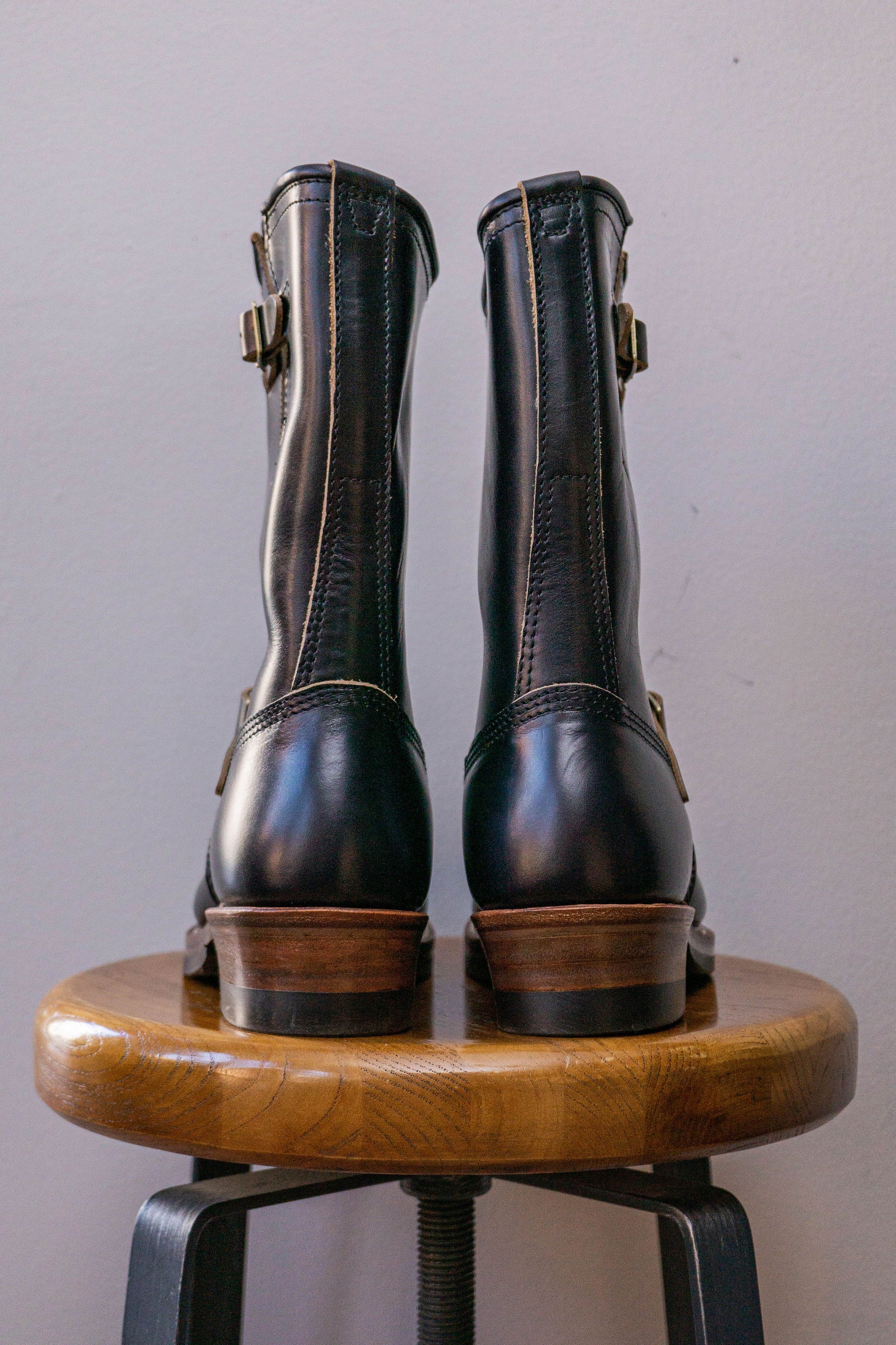 (Pre-Order SS26) John Lofgren Wabash Engineer Boots - Horween CXL Black