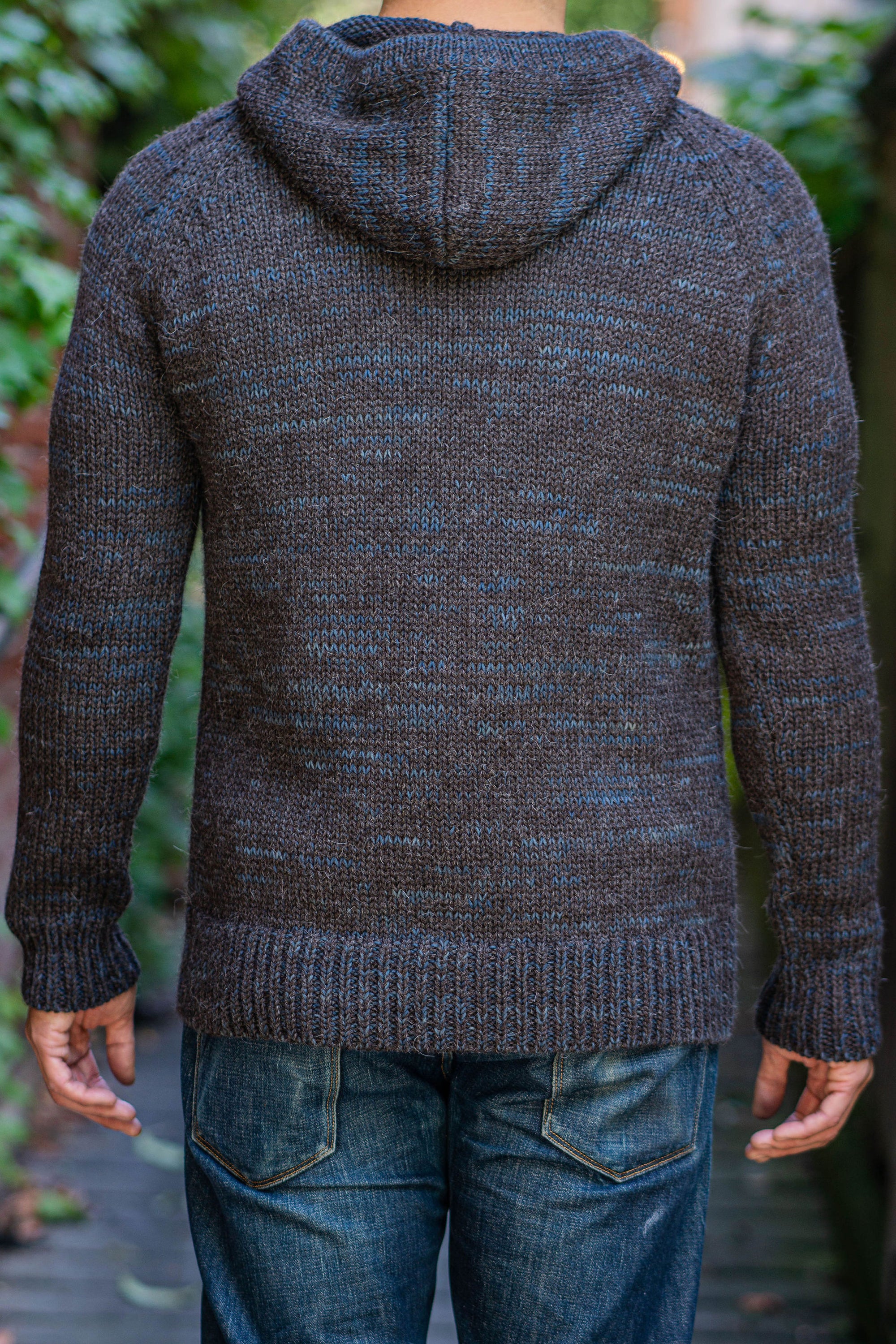 Indi + Ash Nova Hoody - Charcoal Alpaca/Plant Indigo