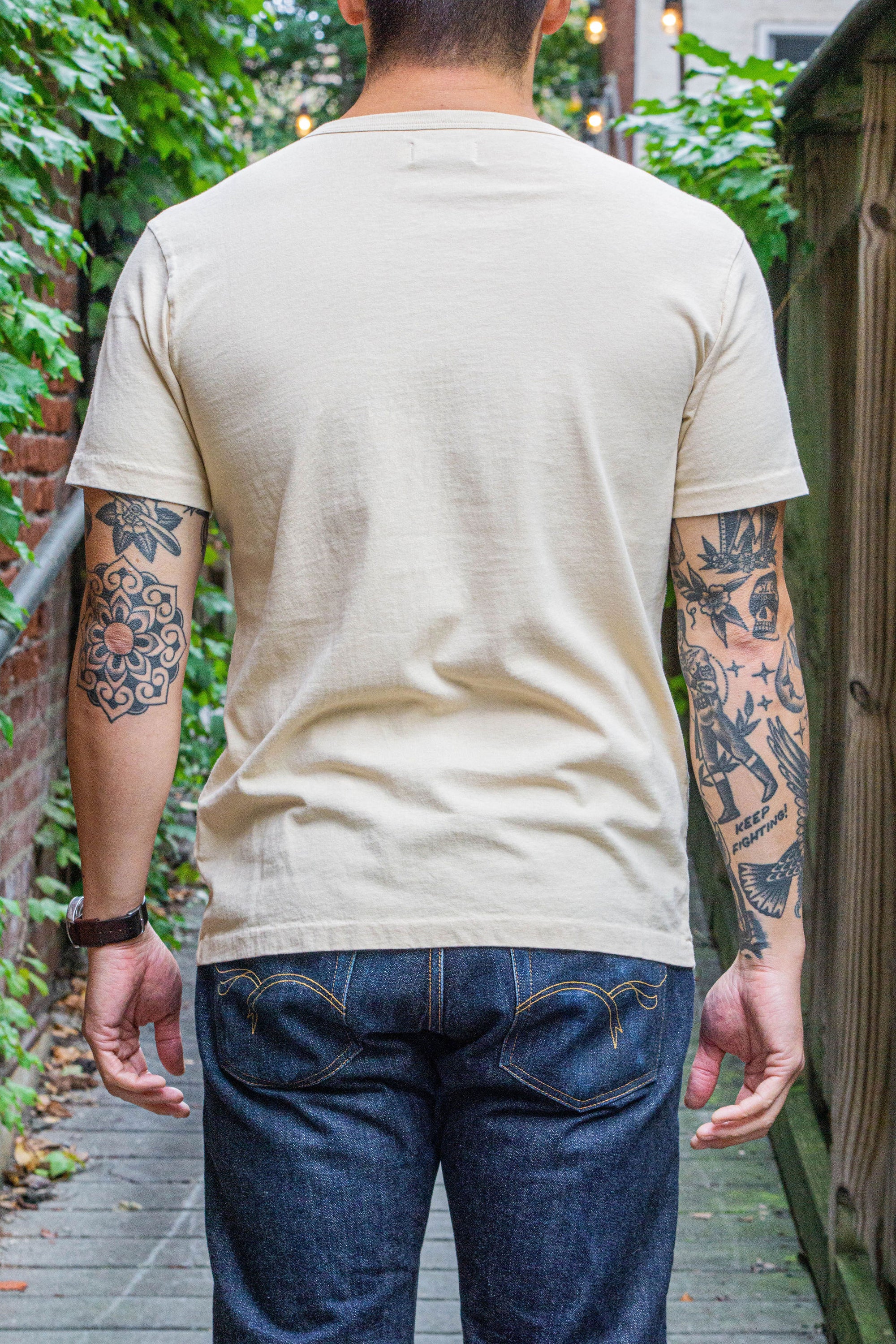 Freenote Cloth 9oz Pocket T-Shirt - Cream