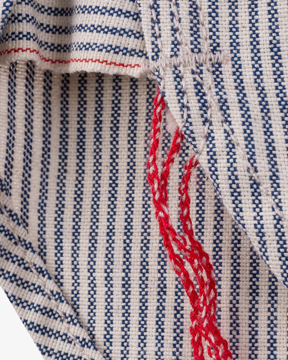 Iron Heart IHSH-420-HIC 5oz Selvedge Ox Cloth Short Sleeved Work Shirt - Hickory Stripe