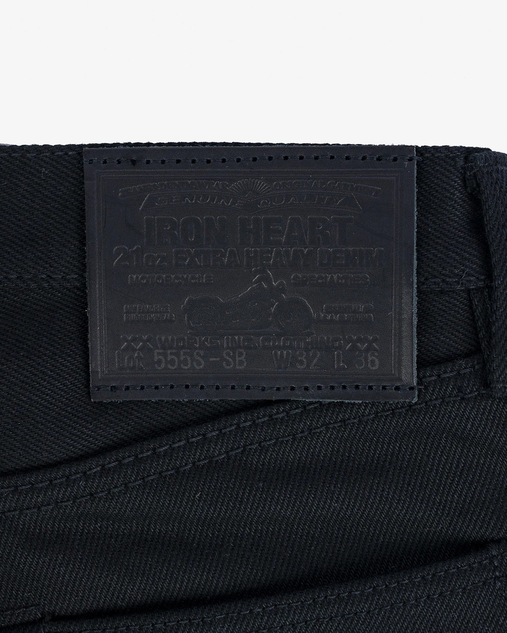 Iron Heart IH-555S-SB 21oz Selvedge Denim Super Slim Cut Jeans - Superblack Non-Fade
