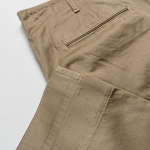 TCB Jeans Stay Gold Chino - 41 Khaki. laid on front with cuff showing