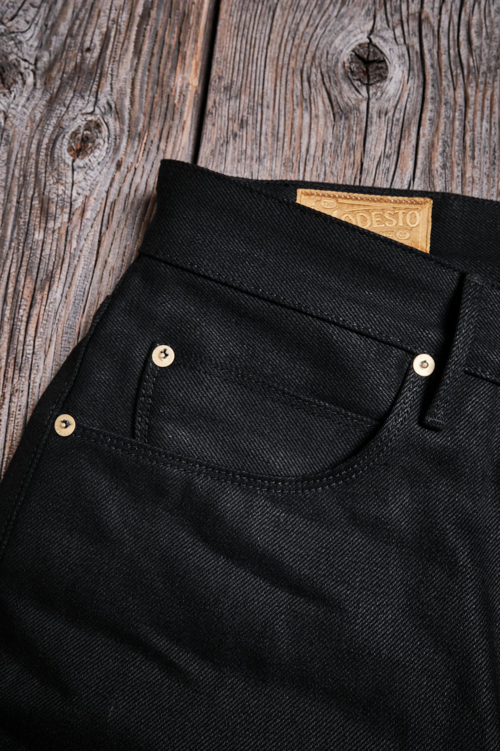 Freenote Cloth Modesto - 15.75oz Aces High Black Denim