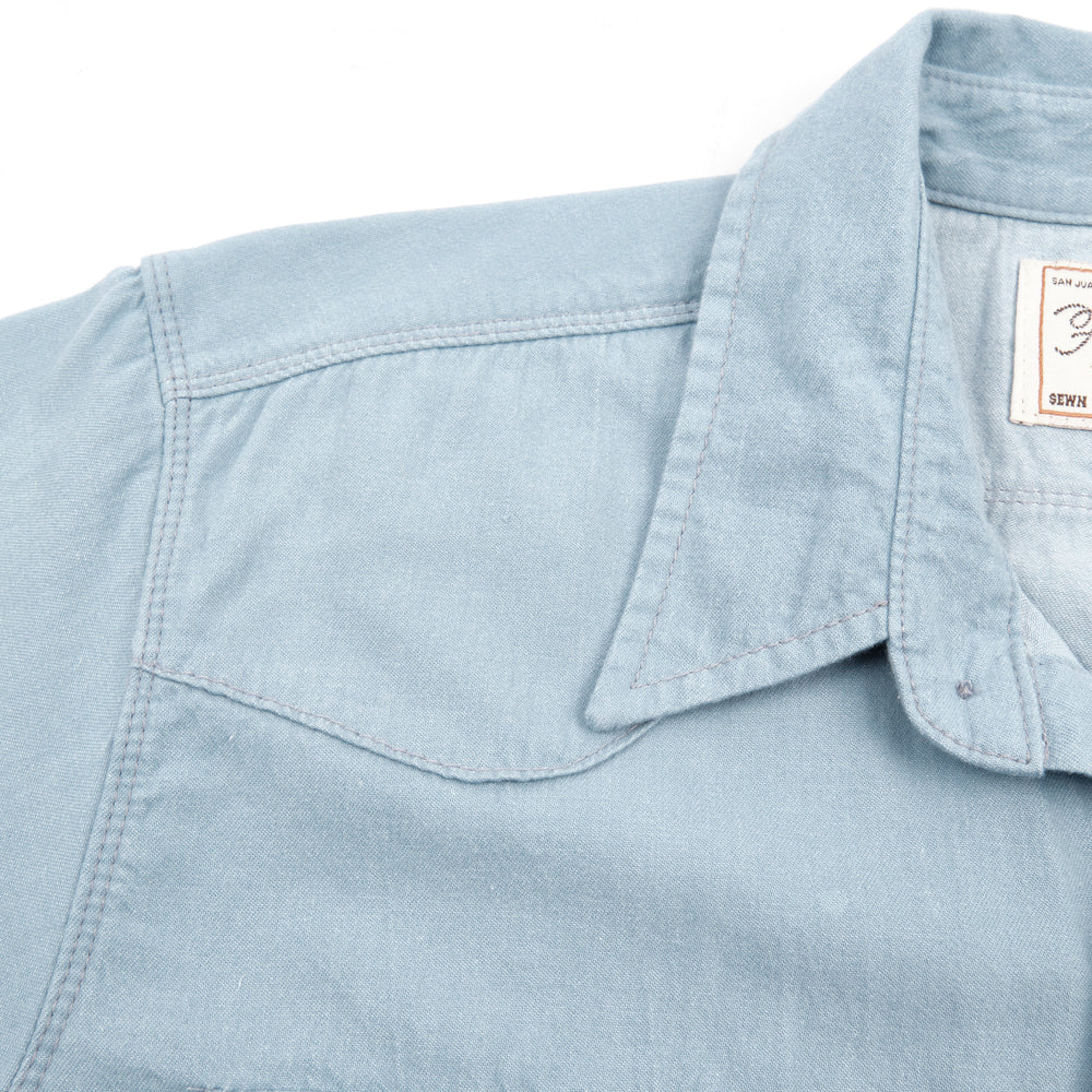 Freenote Cloth Modern Western S/S - Clear Blue