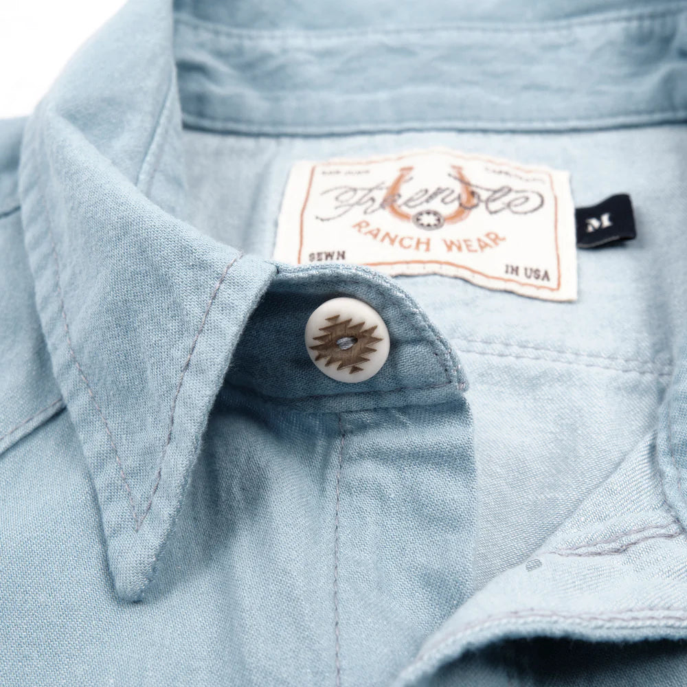 Freenote Cloth Modern Western S/S - Clear Blue