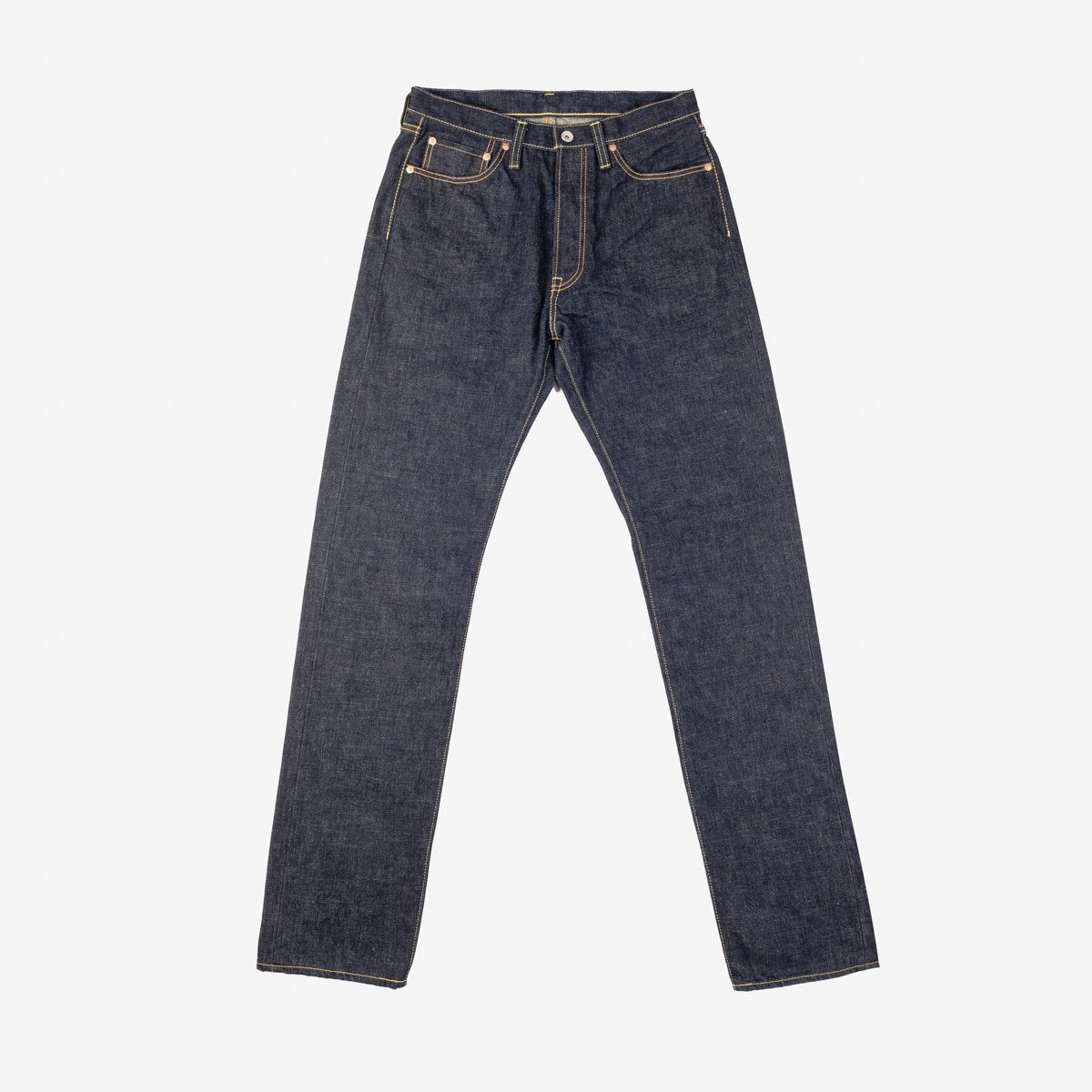 Iron Heart IH-888S-18 18oz Vintage Selvedge Denim Medium/High Rise Tapered Cut Jeans - Indigo