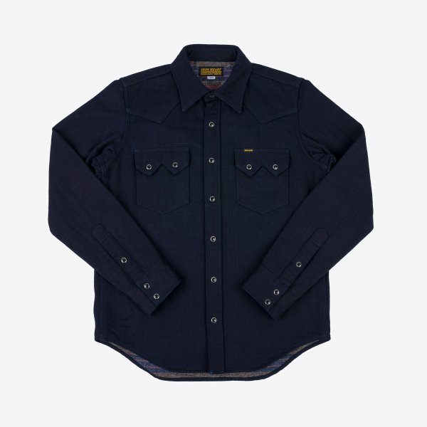 Iron Heart IHSH-368-IND 14oz Double Cloth Western Shirt - Indigo