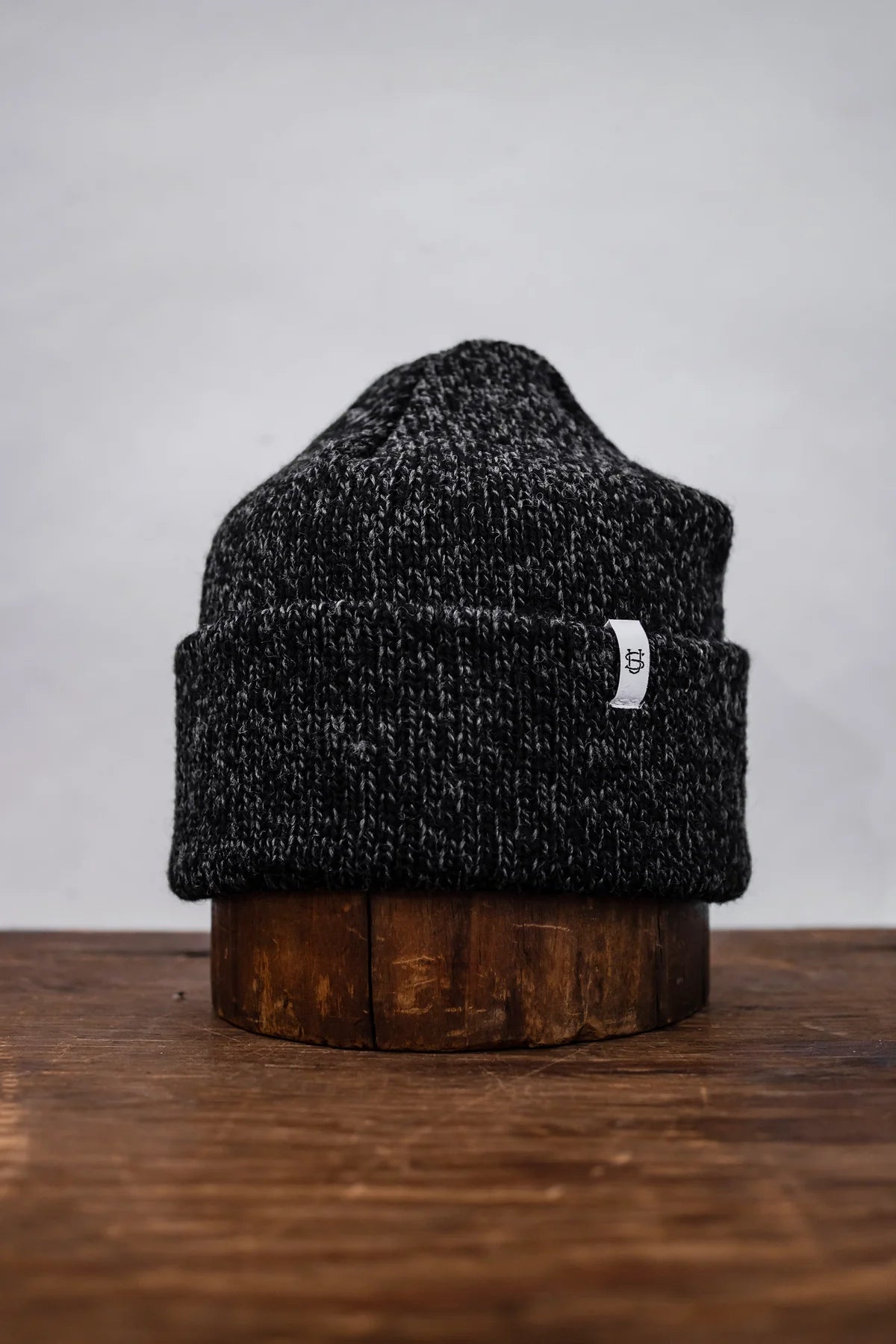 Upstate Stock Ragg Wool Beanie - Black Melange