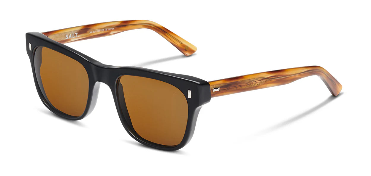 Salt Optics Jackson - Matte Black Woodgrain/Polarized Deep Brown Glass