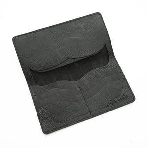 Obbi Good Label Kingsman Coat Long Wallet - Tumbled Black - Inside of wallet on white background