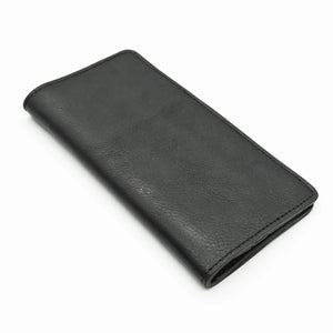 Obbi Good Label Kingsman Coat Long Wallet - Tumbled Black - Back of wallet on white background