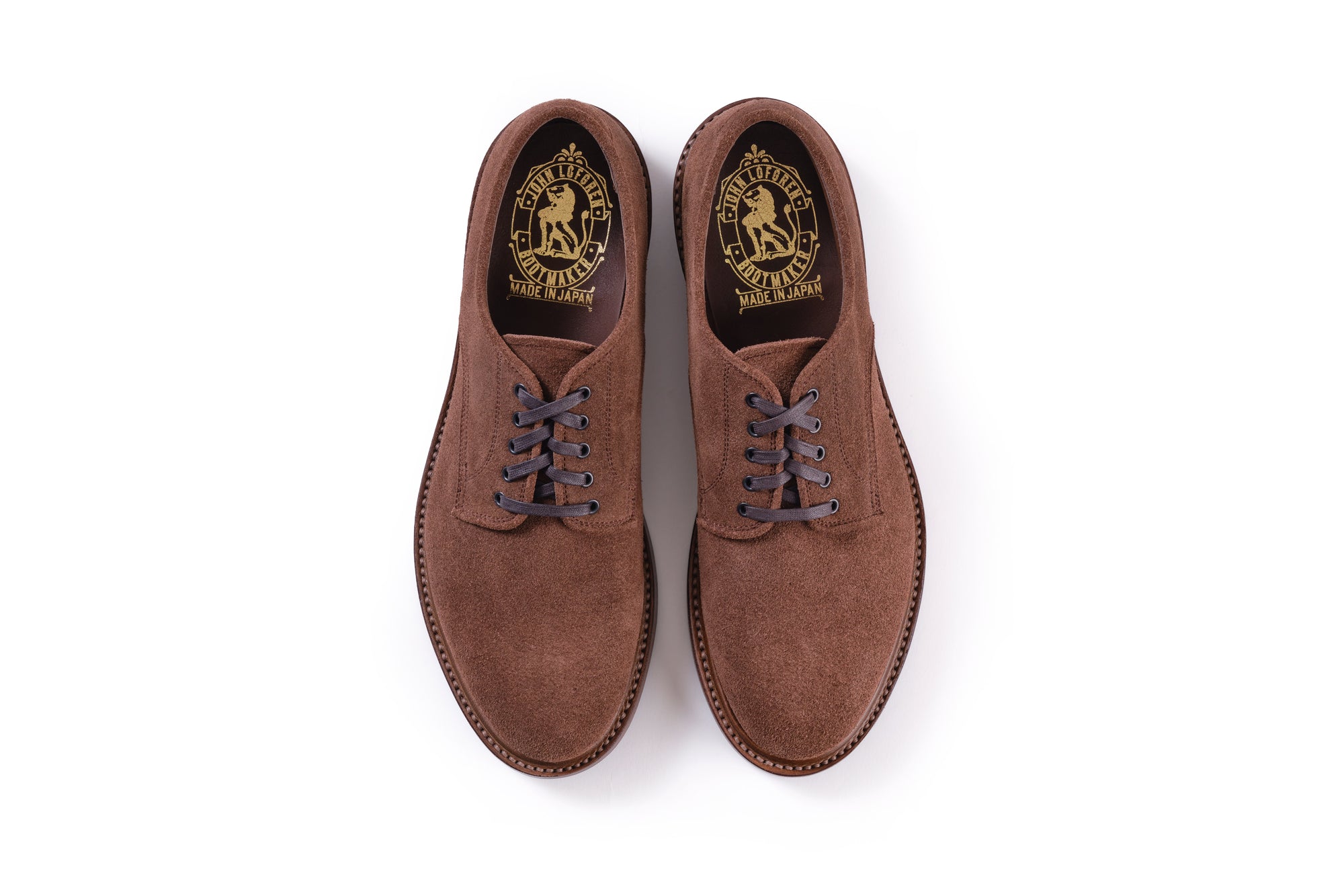 (Pre-Order FW26) John Lofgren Bootmaker Wayfarer Derby - Japanese Suede Saddle Brown