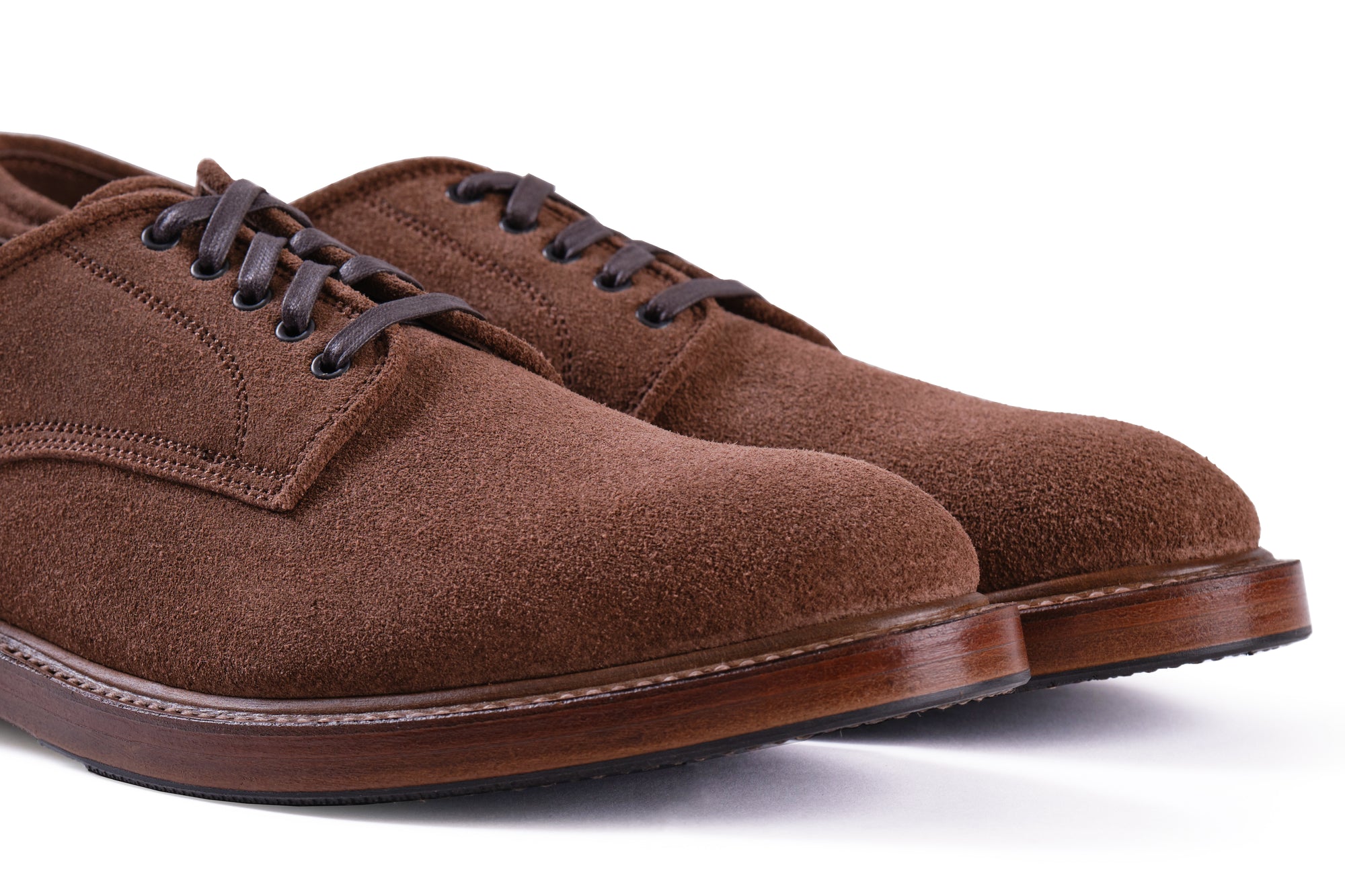 (Pre-Order FW26) John Lofgren Bootmaker Wayfarer Derby - Japanese Suede Saddle Brown