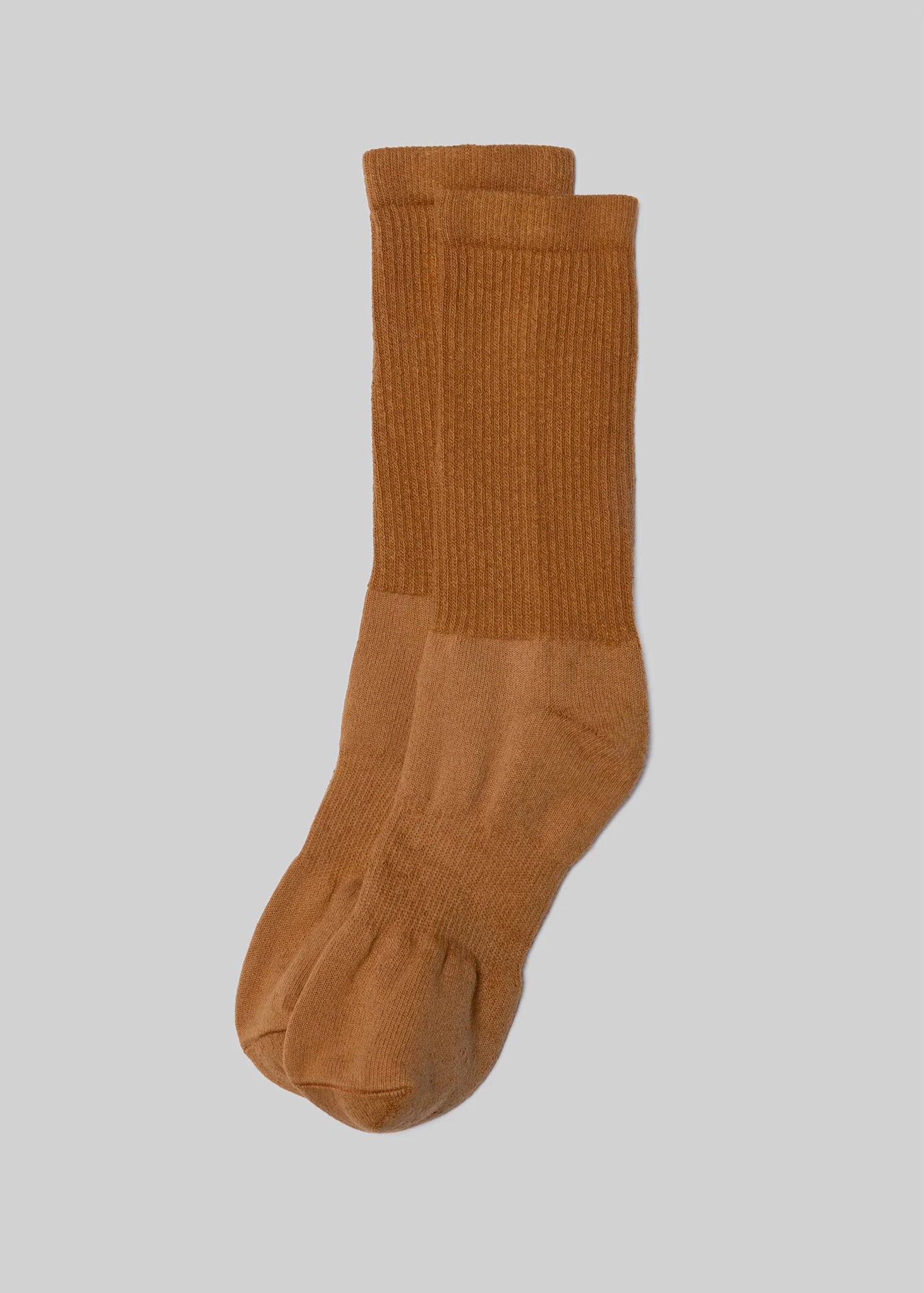 American Trench Mil-Spec Socks in nutmeg dark orange laid flat