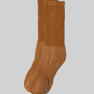 American Trench Mil-Spec Socks in nutmeg dark orange laid flat