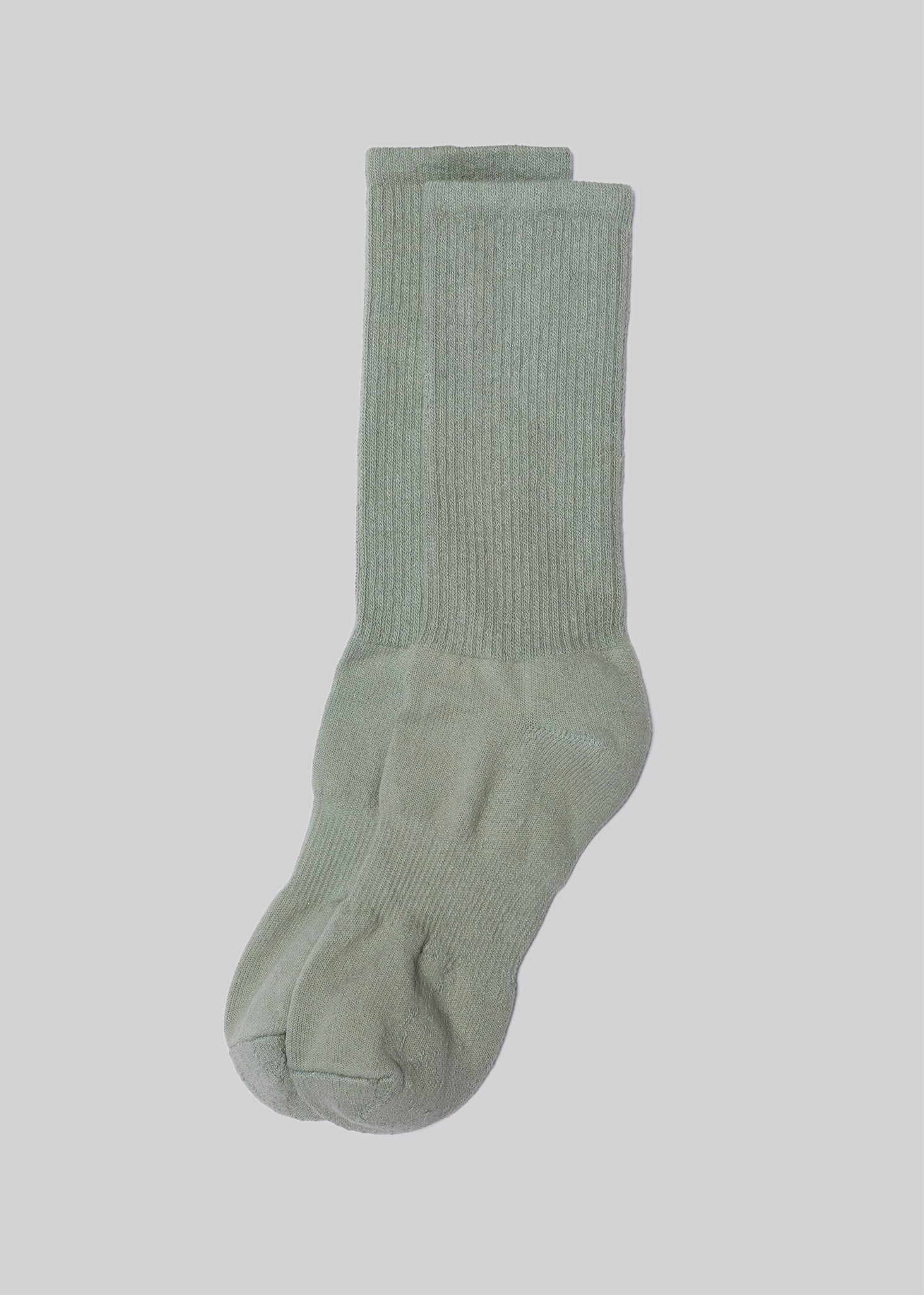 American Trench Mil-Spec Socks in sage light green laid flat