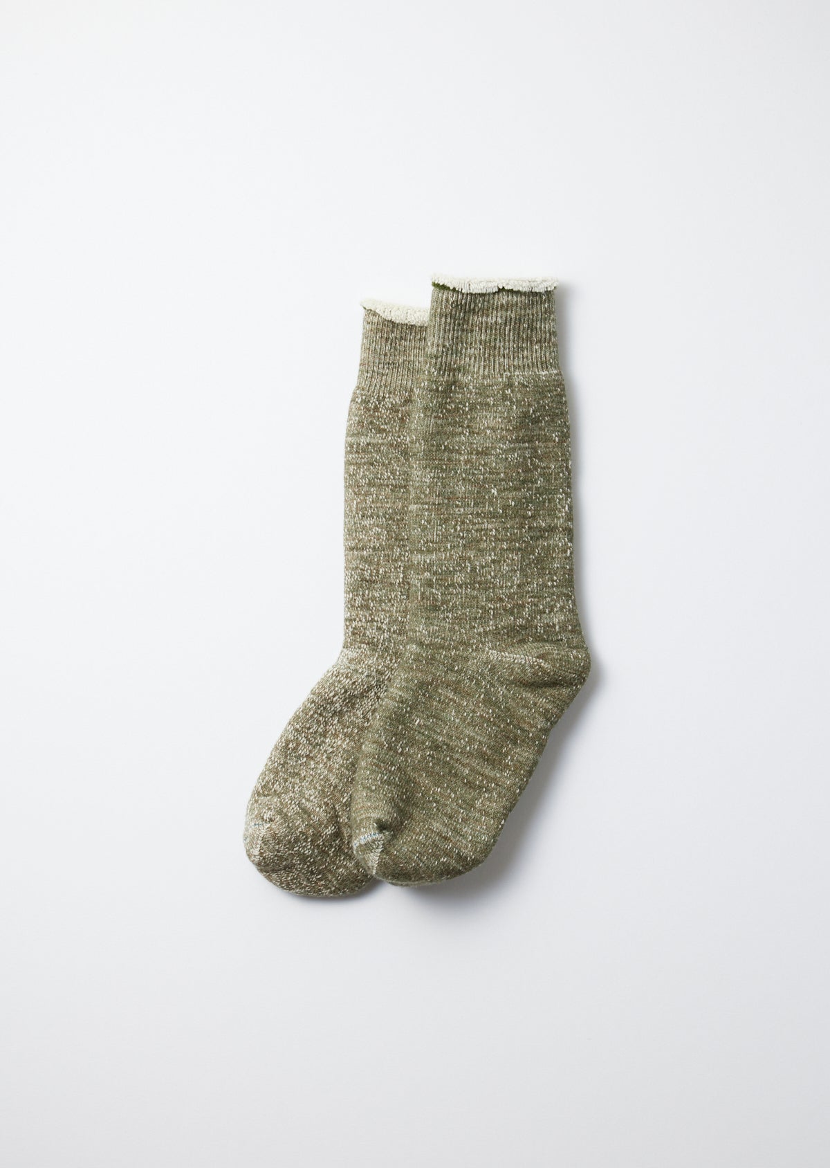 Rototo R1001 Double Faced Crew Socks - Army Green