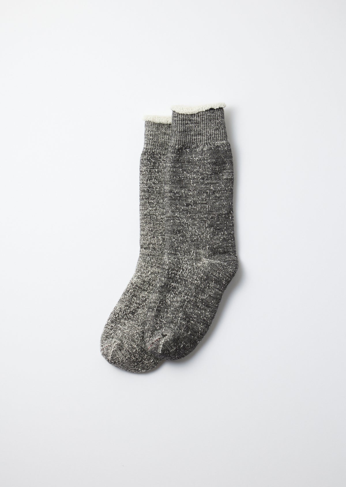 Rototo R1001 BR Double Faced Crew Socks - Charcoal