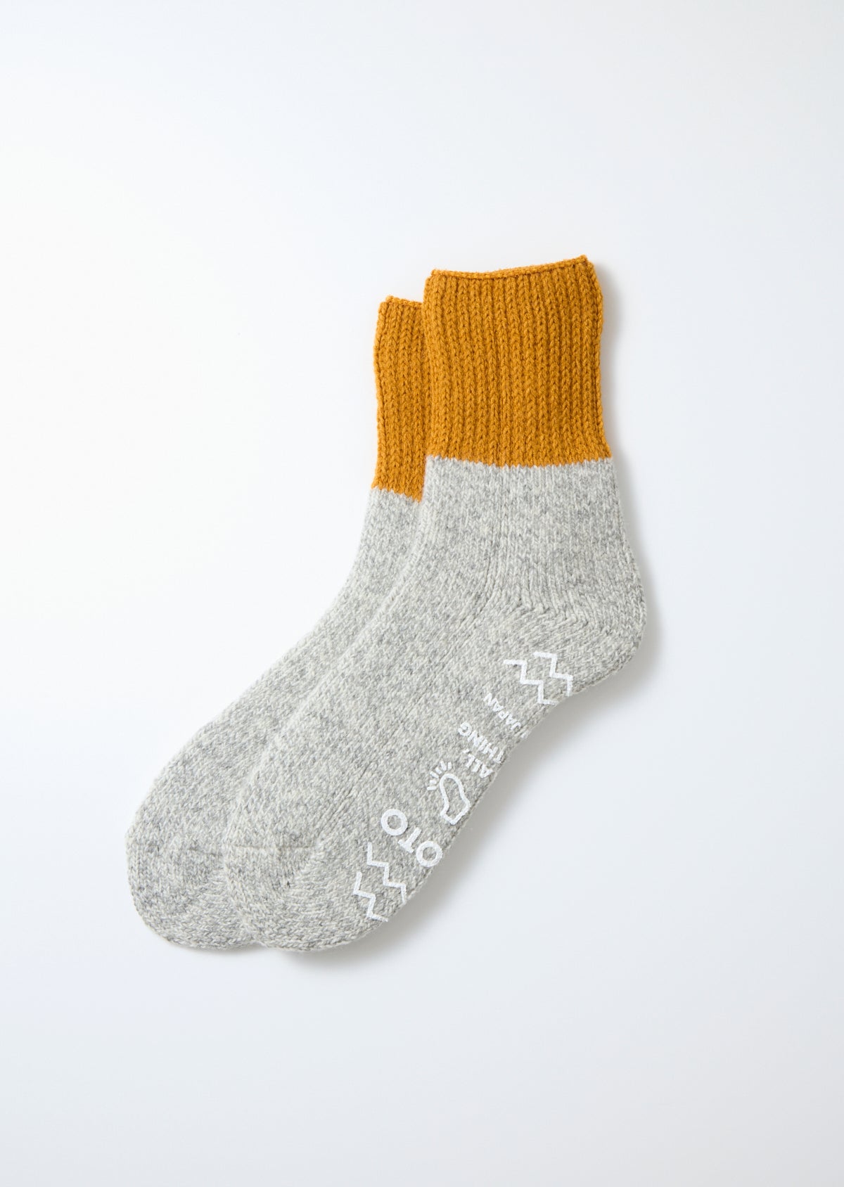 Rototo R1618 Retro Winter Room Socks - Gold