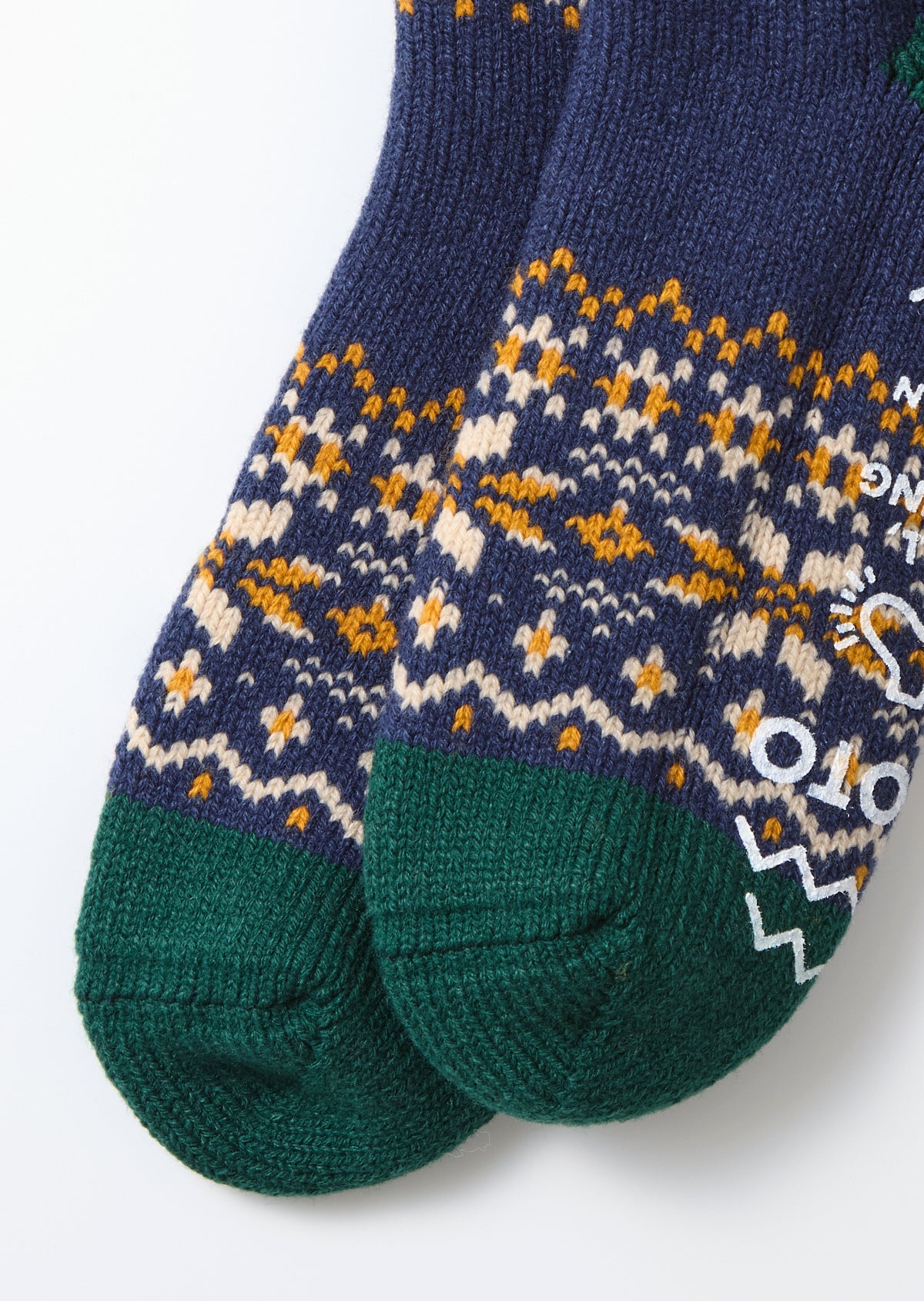 Rototo R1624 Comfy Room Socks Snowflake - Navy
