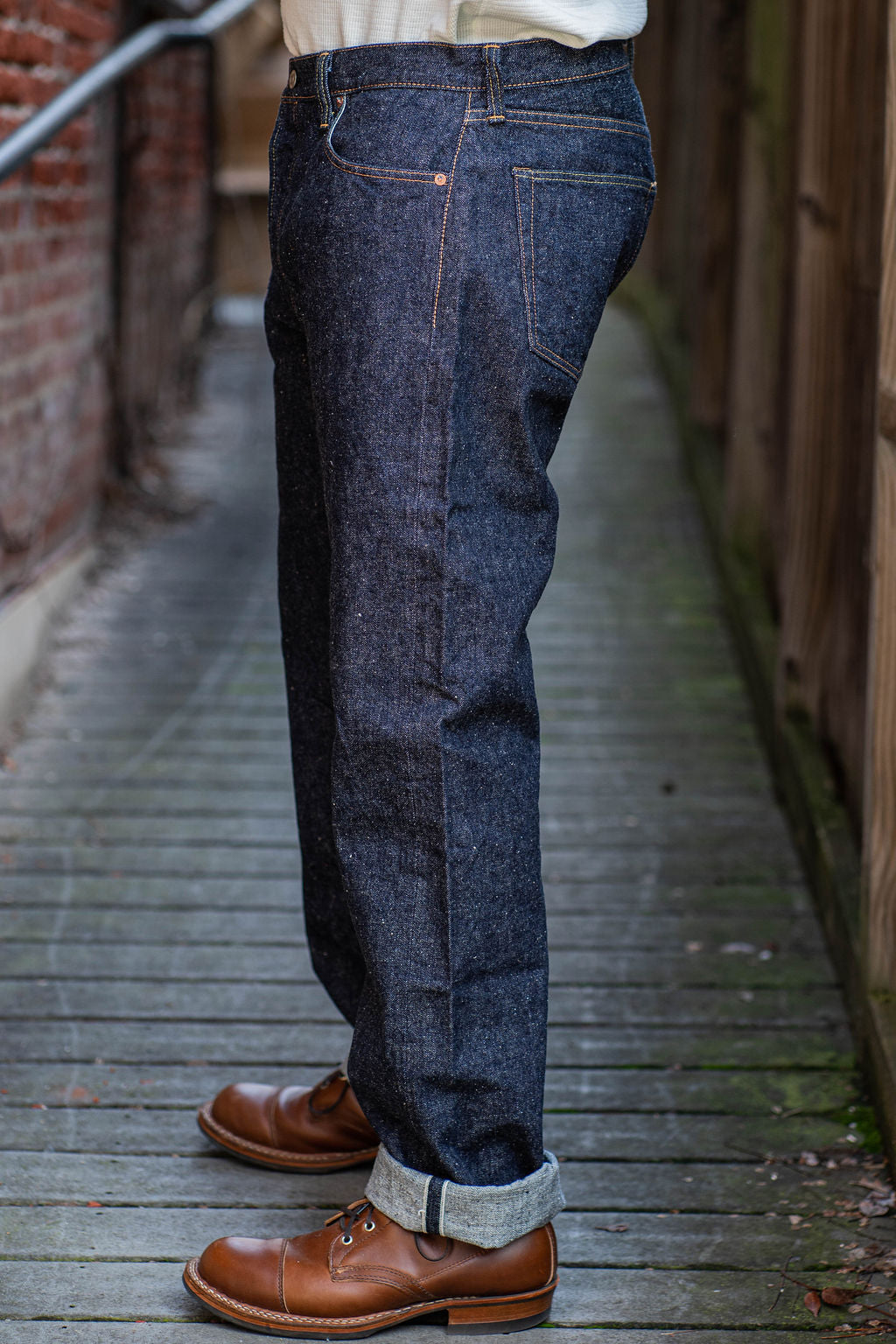 Samurai S510HX 47' Regular Straight Model - 15oz Otokogi Denim - Model Side