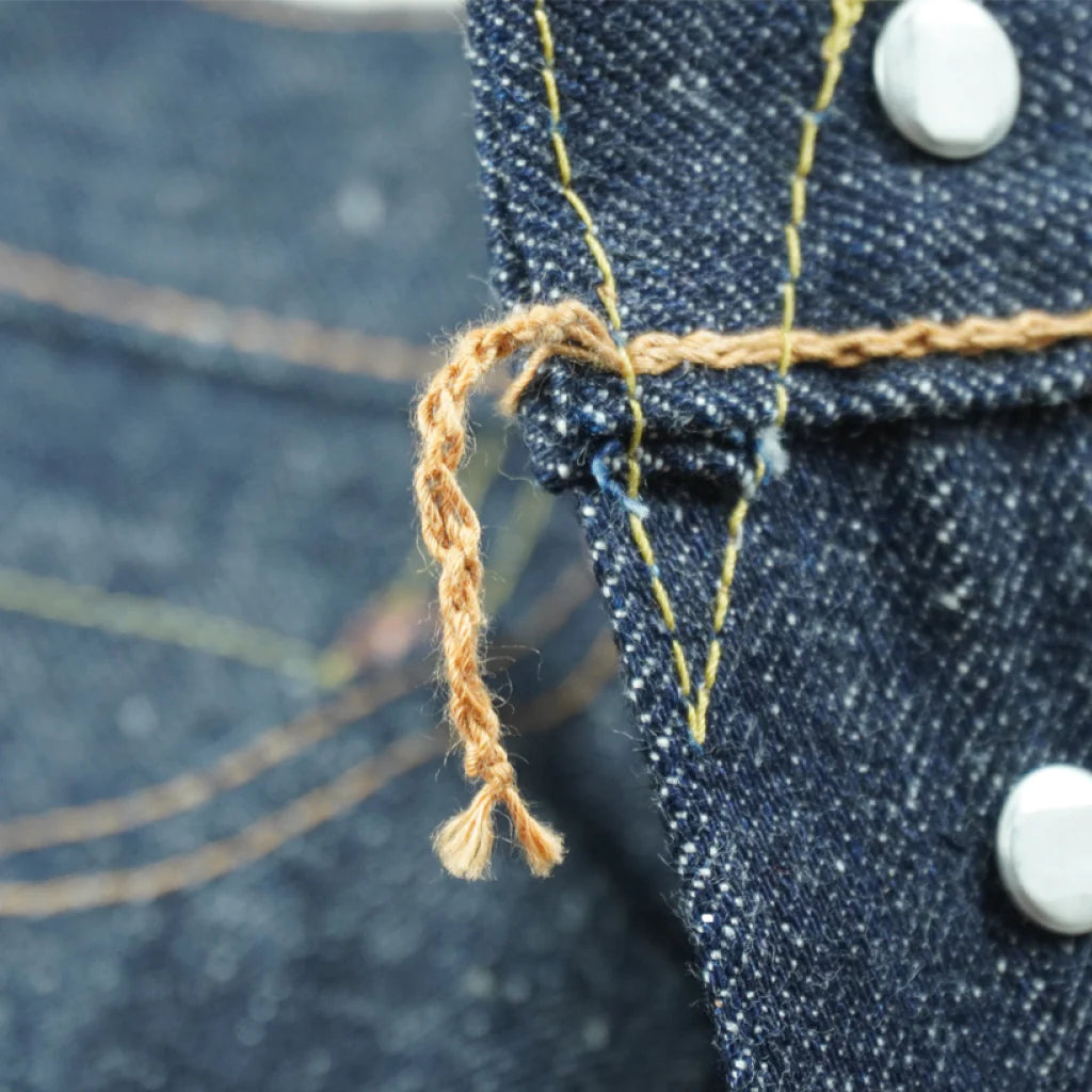 Samurai S510HX 47' Regular Straight Model - 15oz Otokogi Denim - Chainstitch detail