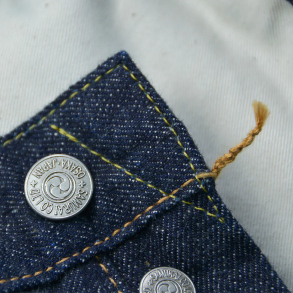 Samurai S510HX 47' Regular Straight Model - 15oz Otokogi Denim - button Detail