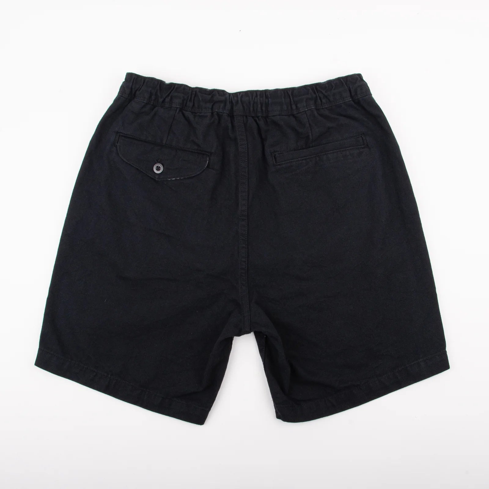 Freenote Cloth Deck Shorts - Black. laid on front
